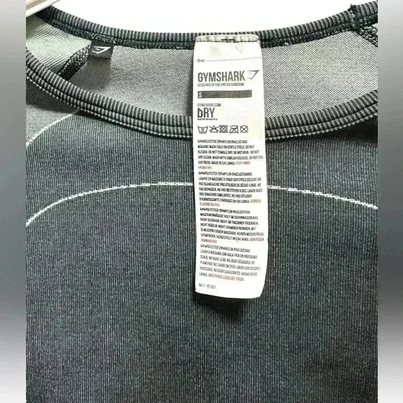 NWOT GYMSHARK GRAY TURBO SEAMLESS CROP TOP - Picture 6 of 6